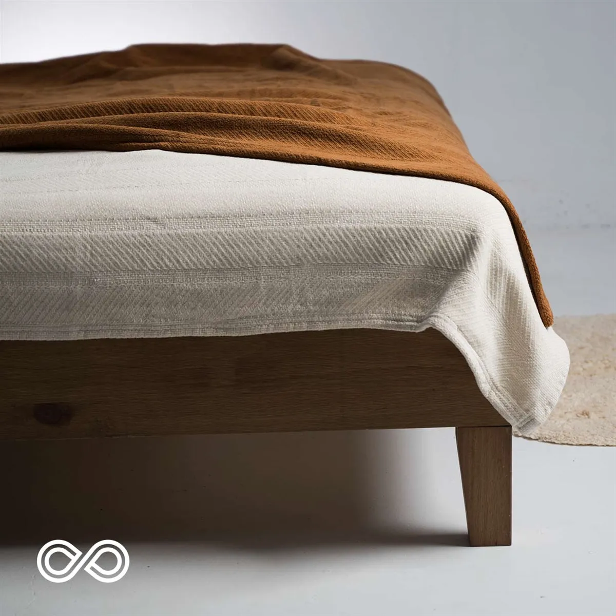 100% Organic Cotton Chenille Herringbone Blanket (Grown & Made in USA) (Rare, Discontinued)