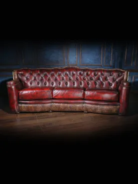 110” Red River Leather Utah Sofa