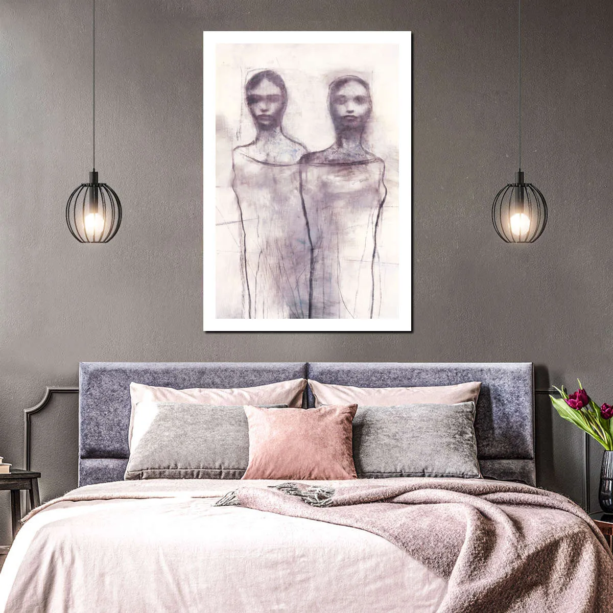 2 Figures Study I Wall Art