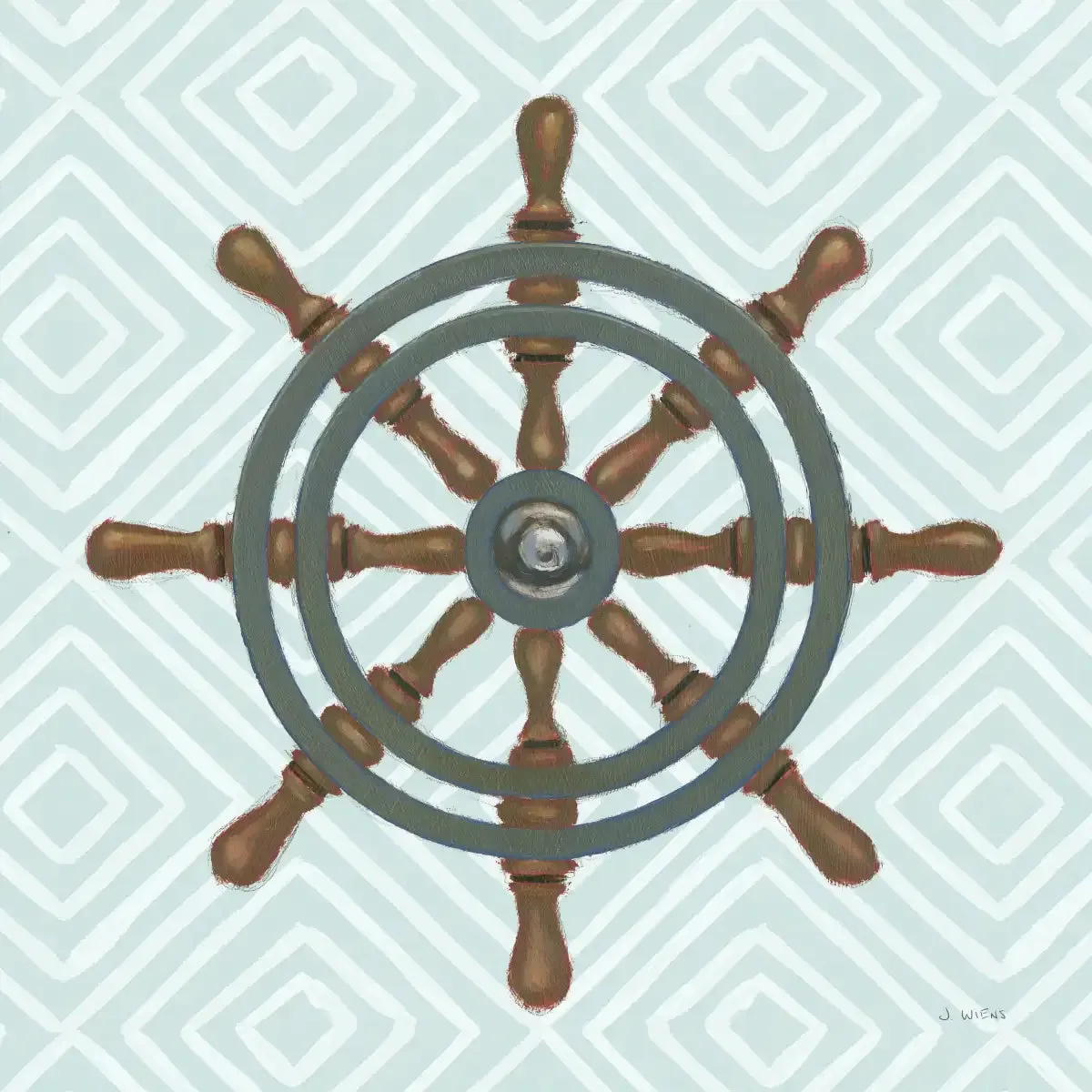 A Day At Sea Aqua Wall Art