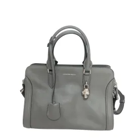 Alexander McQueen Grey Leather Skull Lock Tote | Like New |