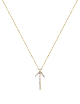 Arrow Gold Plated Necklace w. Diamond