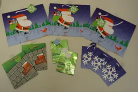 Christmas Gift Bags 3 Sizes 4 Styles Qty 10 -- New