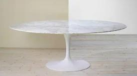 Eero Saarinen Tulip  Table - Oval Tulip Dining 48 x 78 Inch