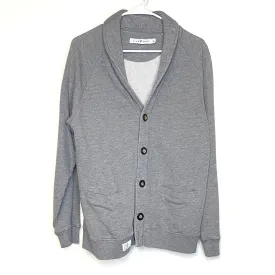 Five Four Mens Size M Gray Varsity Cardigan Button-Up Sweatshirt L/s Pre-Owned