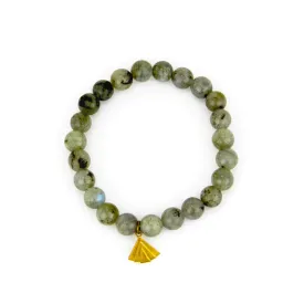 Labradorite Bead Mala Bracelet