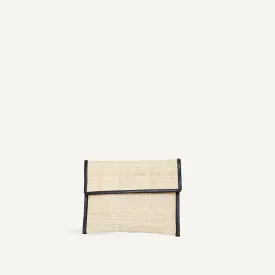 Larita Clutch - Black raffia