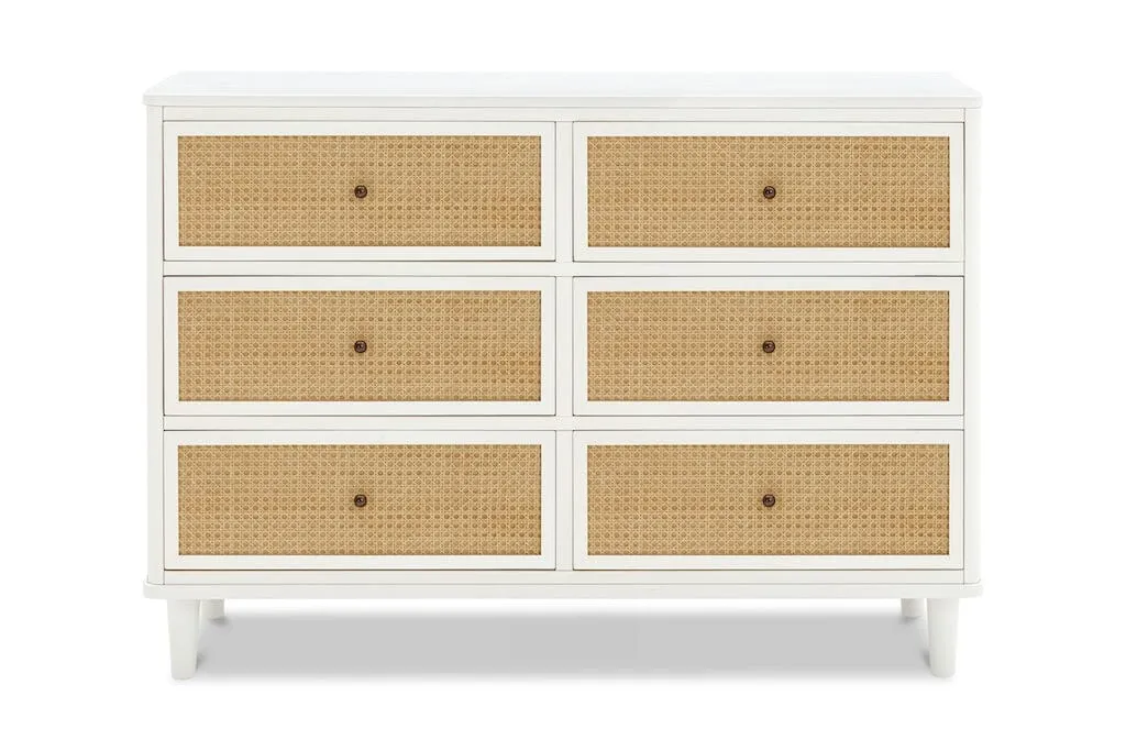 Namesake Marin with Cane 6 Drawer Assembled Dresser