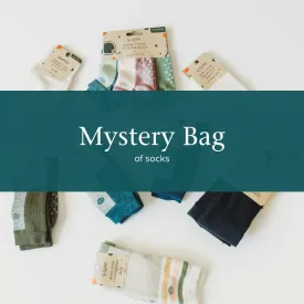 October's Mystery Bag of Cotton Socks - Adult & Kid Socks (6 pairs)