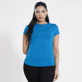 Tf-Premium Royal Blue Cap Sleeve Women Top