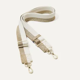 The Crossbody Strap - Gold and White