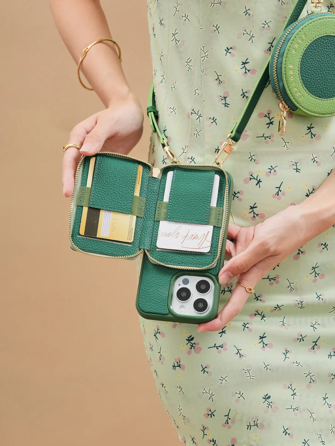 Vivid Kit- Crossbody Phone Case Round Pouch Set